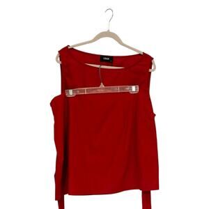 Cider Red Two Piece Set Women’s 1XL Crop Top Tie Back & Mini Skirt NWT